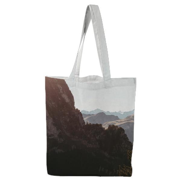 Aerial Photography Of Brown Mountain Under Blue Sky During Daytime Tote Bag
