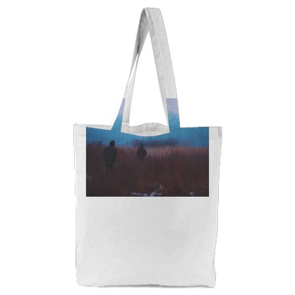 Cold Nature People Walking Tote Bag