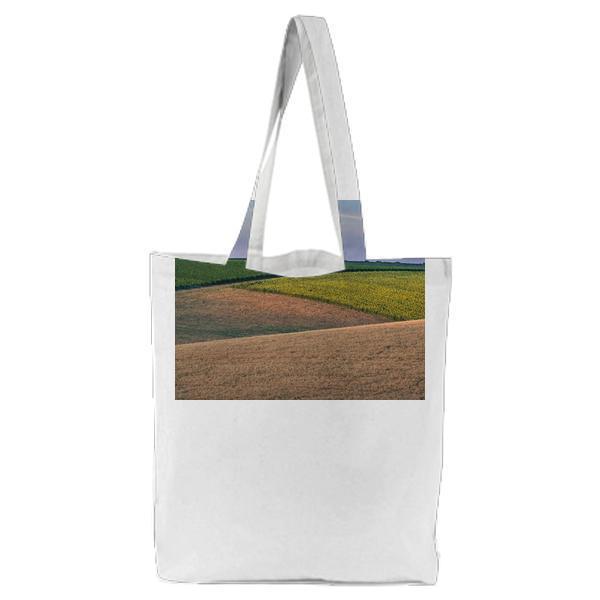 Green Field During Daytime Tote Bag