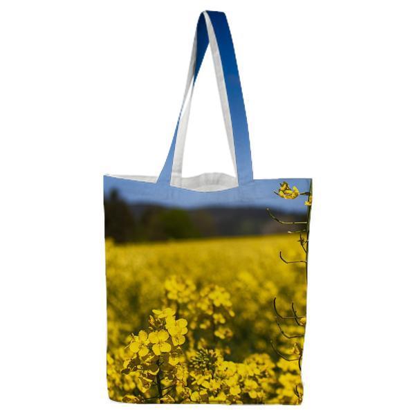Nature Sunny Field Plants Tote Bag