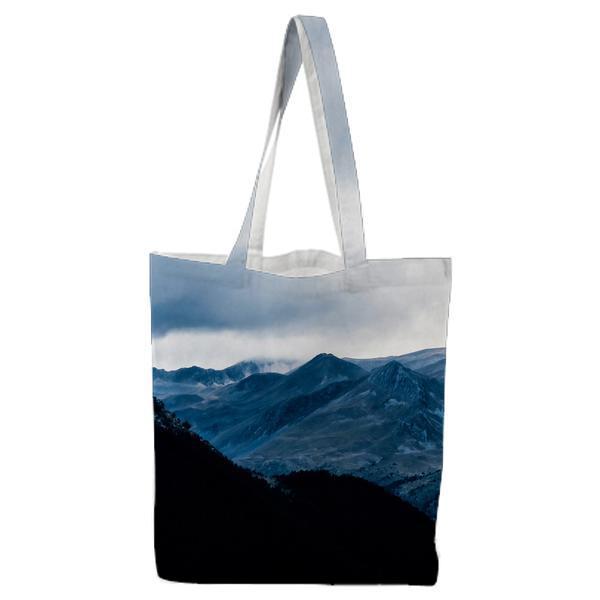 Mountains Under White Cloudy Sky Tote Bag