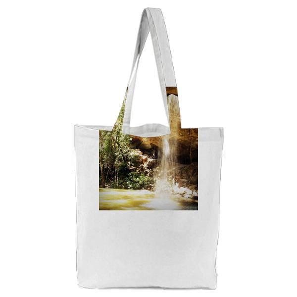 Fountain In Cave During Dayrtime Tote Bag