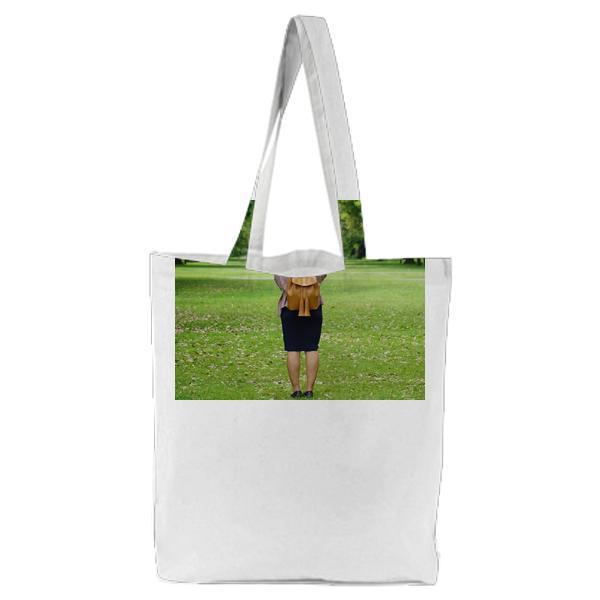 Nature Woman Field Trees Tote Bag