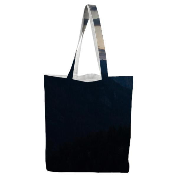 Mountain Hill During Sunset Tote Bag