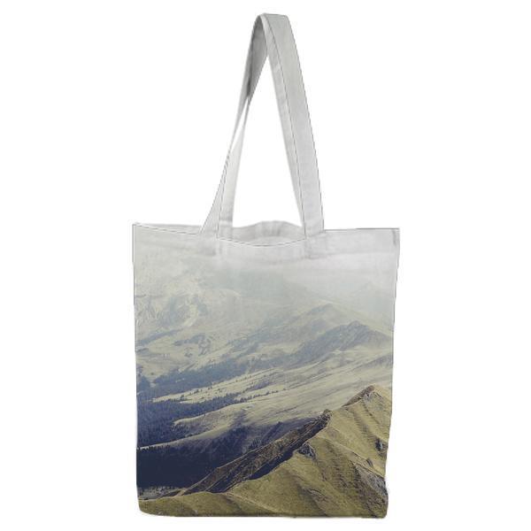 Mountain Peek During Daytime Tote Bag