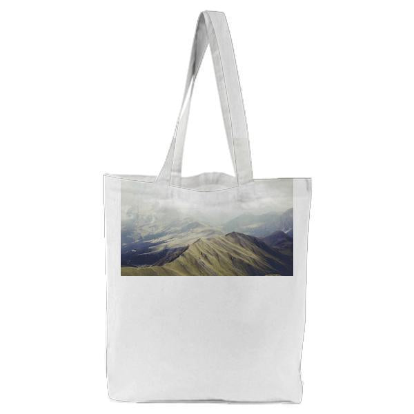 Mountain Peek During Daytime Tote Bag
