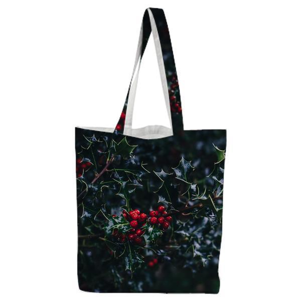 CloseUp Of Red Berries Growing On Tree Tote Bag