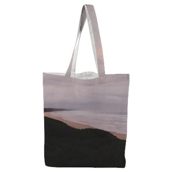 Scenic View Of Beach At Sunset Tote Bag