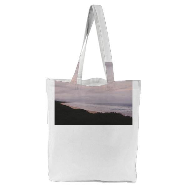Scenic View Of Beach At Sunset Tote Bag