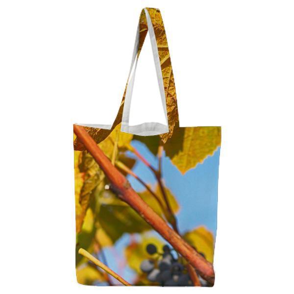 Nature Yellow Tree Grapes Tote Bag