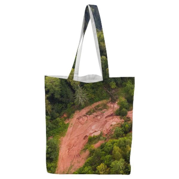 Arial Shot Of Green Forest During Daytime Tote Bag