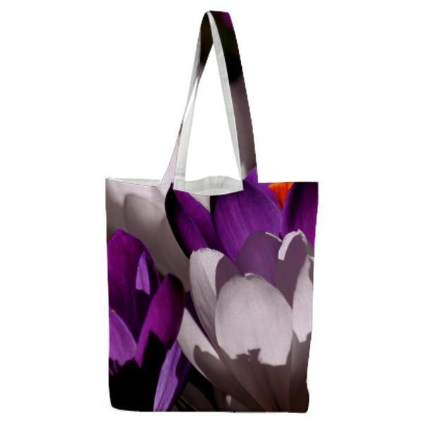 White Purple Crocus Flower During Daytime Tote Bag