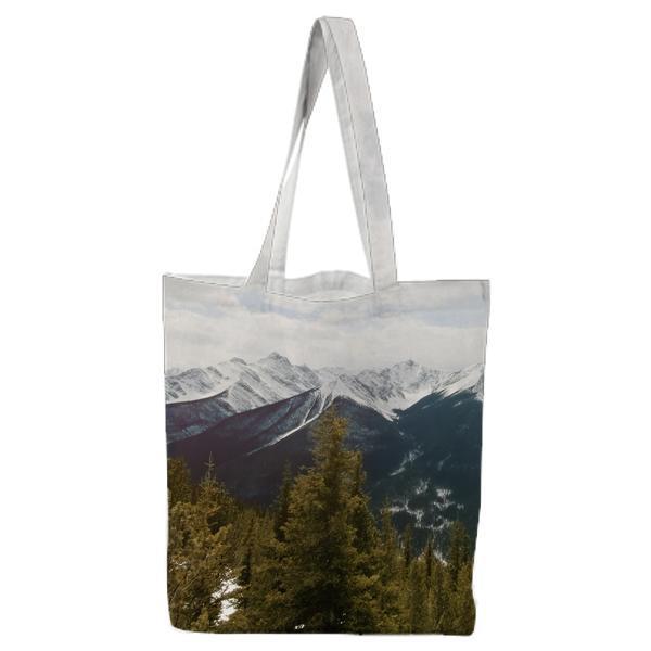 Mountain Under White Clouds During Daytime Tote Bag
