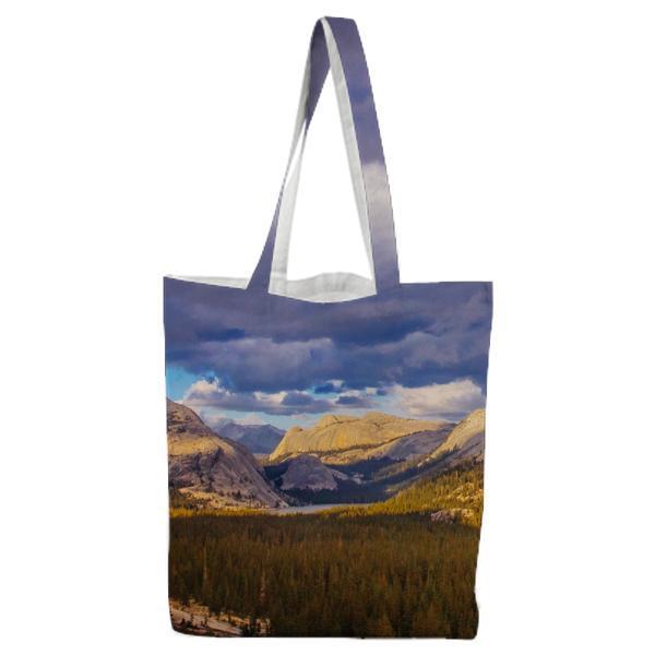 Mountain Under Blue And White Sky Tote Bag