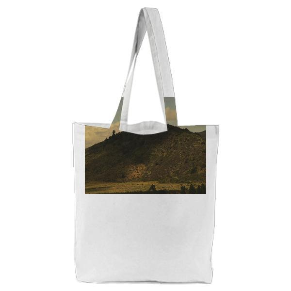 Green And Brown Mountain During Daytime Tote Bag