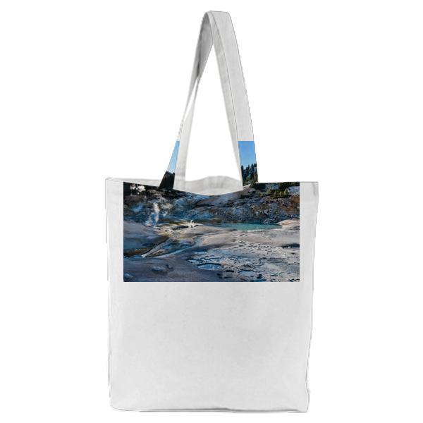 Green Trees In The Mountain During Daytime Tote Bag