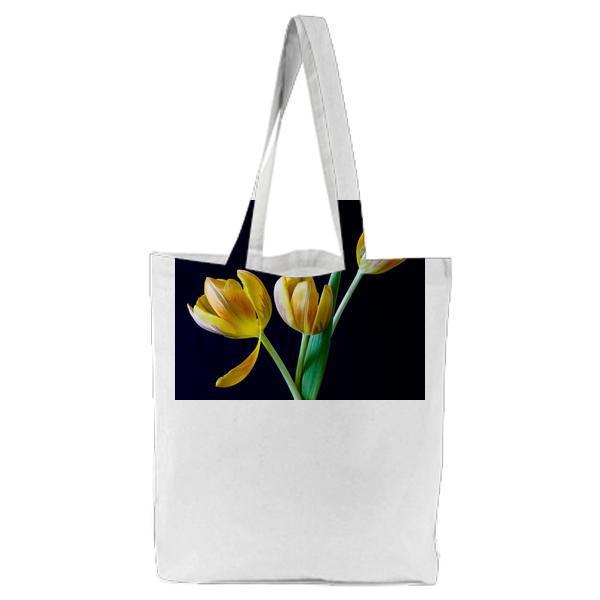 Yellow Tulip Flower Tote Bag