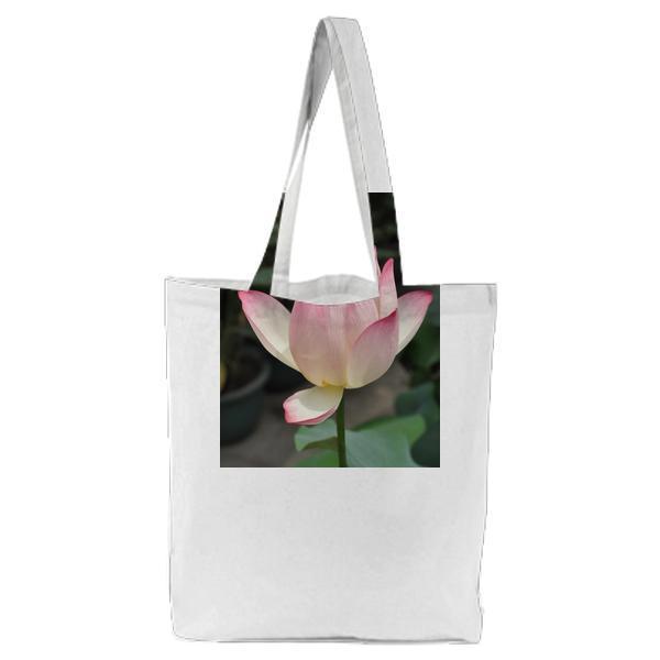 White And Pink Flower Tote Bag