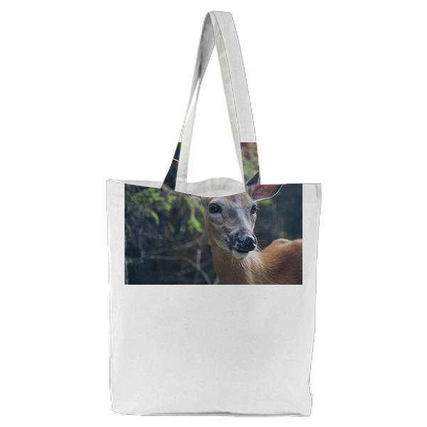 Deer During Daytime Tote Bag