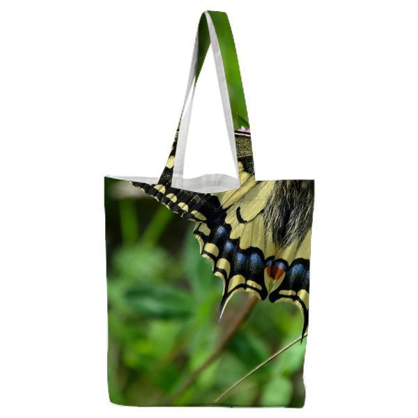Nature Insect Butterfly Dovetail Tote Bag