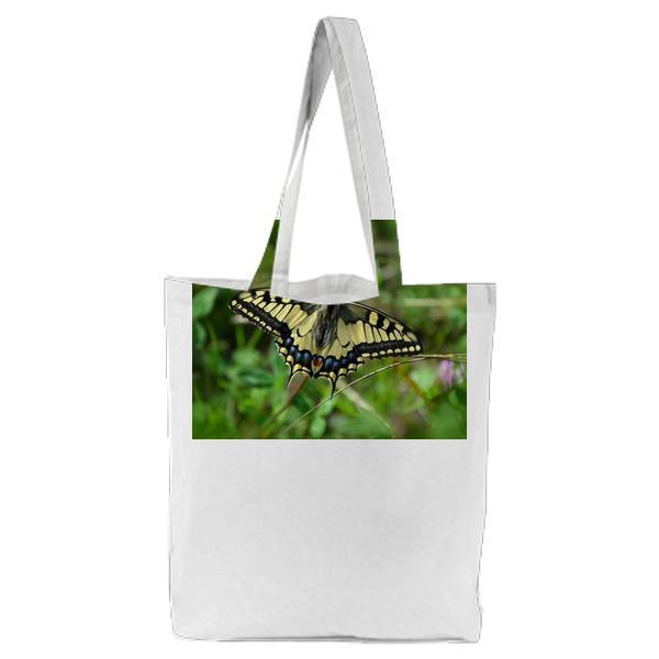 Nature Insect Butterfly Dovetail Tote Bag