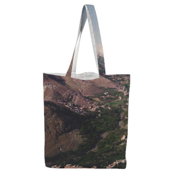 Mountains And Green Grass During Daytime Tote Bag