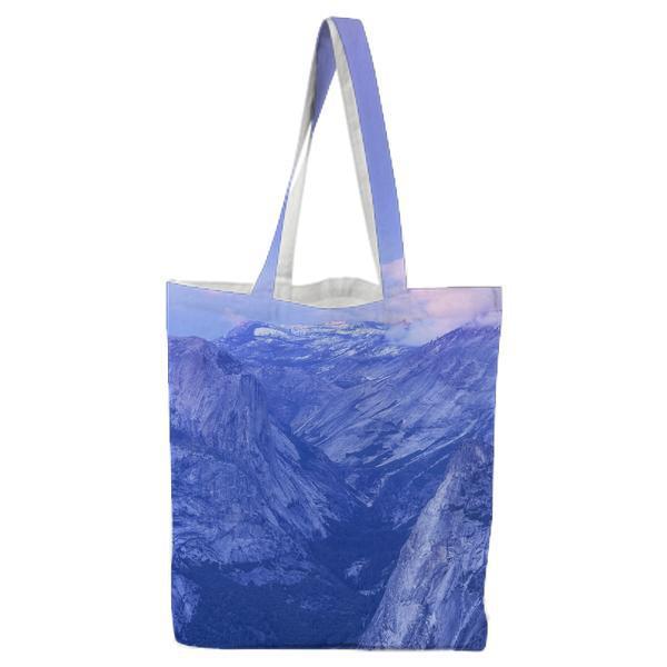Mountains Under Cloudy Sky Tote Bag
