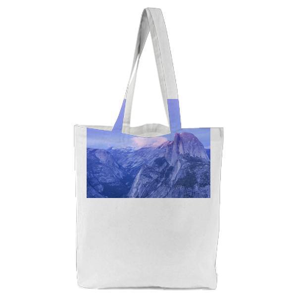 Mountains Under Cloudy Sky Tote Bag