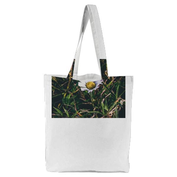 White Flower Plant Macro Photography During Daytime Tote Bag