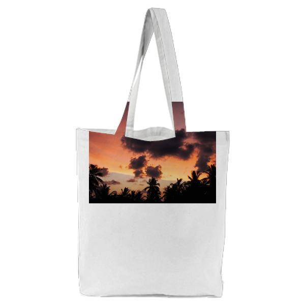 Silhouette Of Trees During Sunset Tote Bag