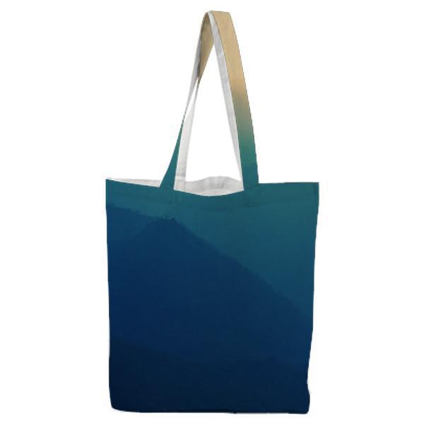 Brown And Black Mountain Under Yellow Sunlight Tote Bag