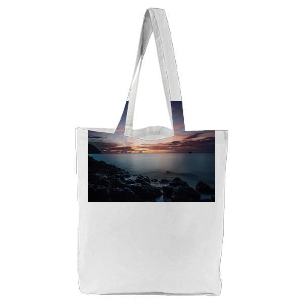 Sea Shore During Sunset Tote Bag