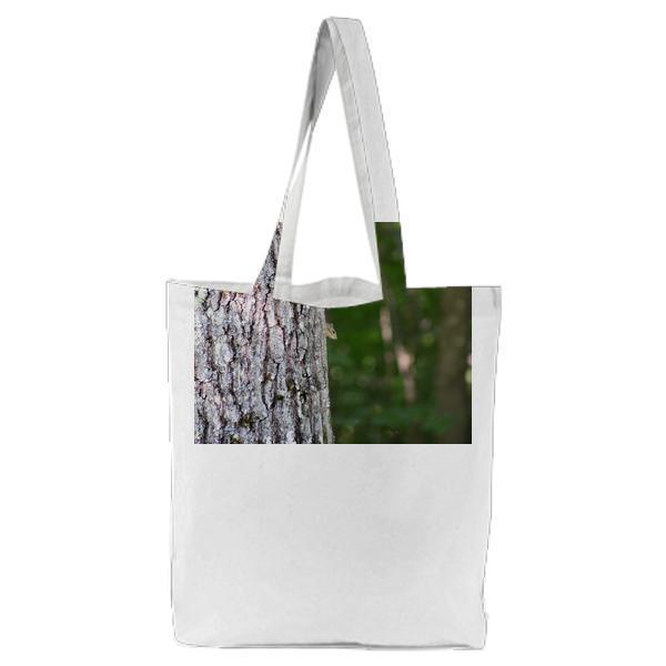 Grey Squirrel On The Tree During Daytime Tote Bag