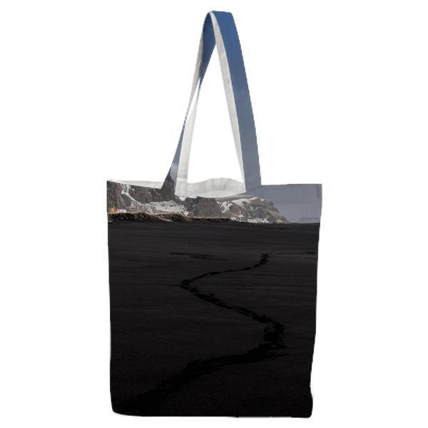 Black Sand Near Seashore During Daytime Tote Bag