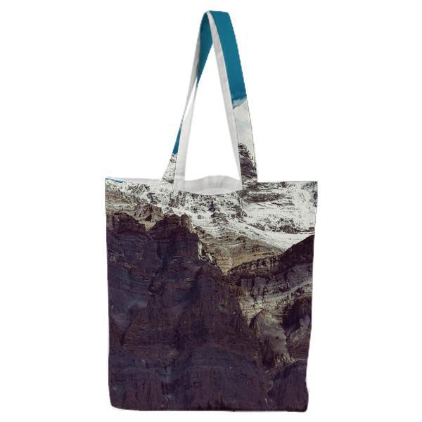 Snow Covered Mountain During Daytime Tote Bag