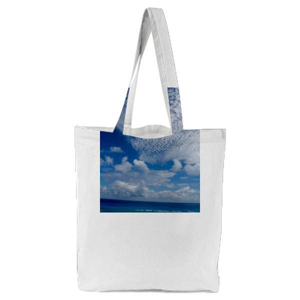 Ocean Under Blue And Cloudy Skies Tote Bag