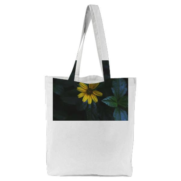 Yellow Daisy Flower Tote Bag