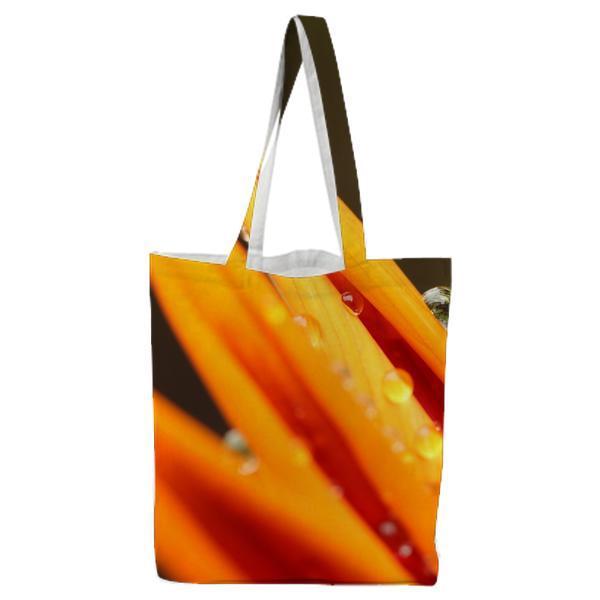 Nature Flower CloseUp Waterdrops Tote Bag