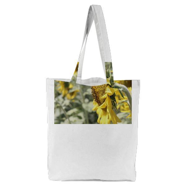Nature Yellow Flower Sunflower Tote Bag