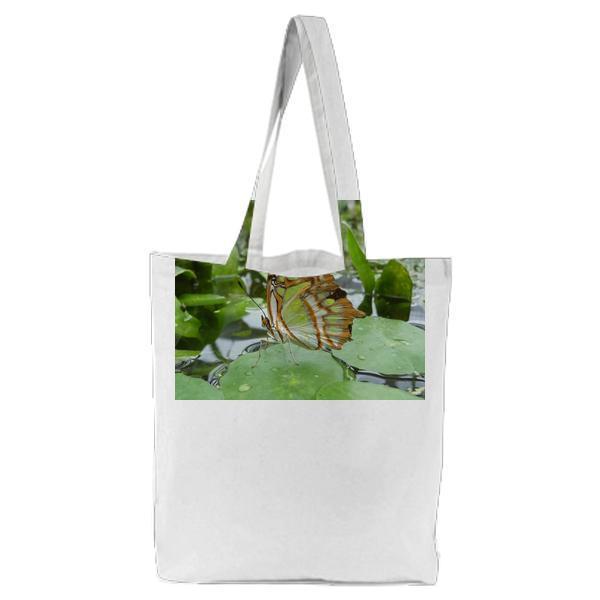 Nature Pond Insect Butterfly Tote Bag