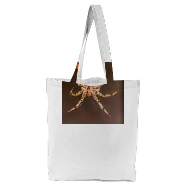 Brown And Yellow Spider Tote Bag