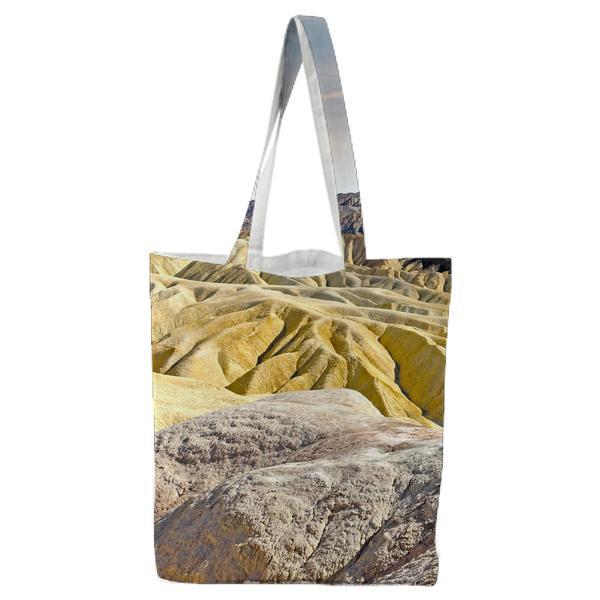 Gray Beige And Brown Rocky Mountain During Daytime Tote Bag