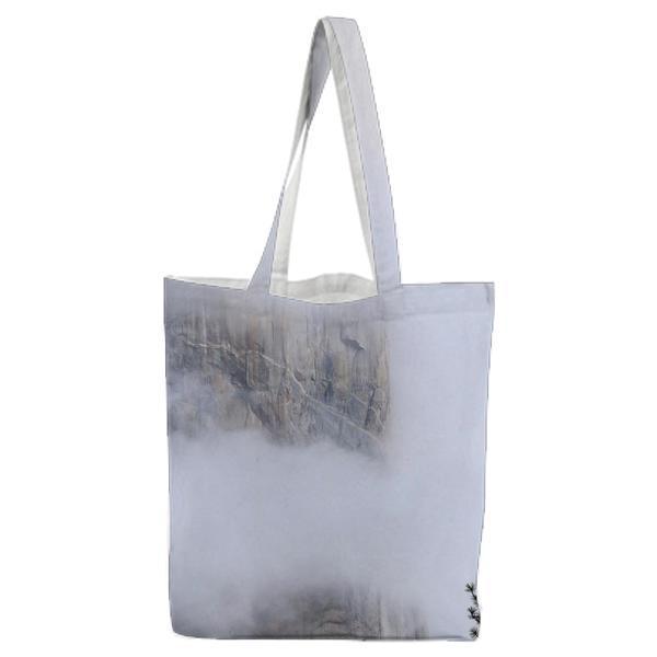 Green Tree Near Mountain Tote Bag