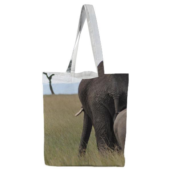 Africa Animals Zoo Elephants Tote Bag