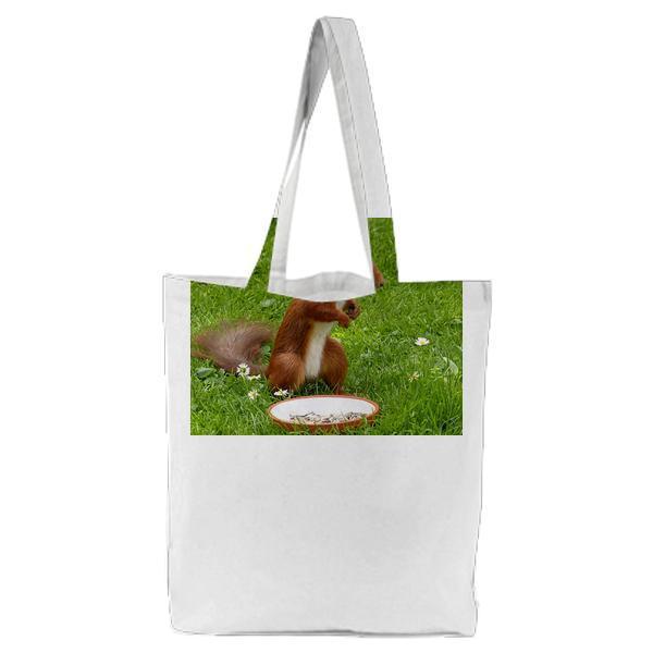 Brown Squirel Standing Tote Bag