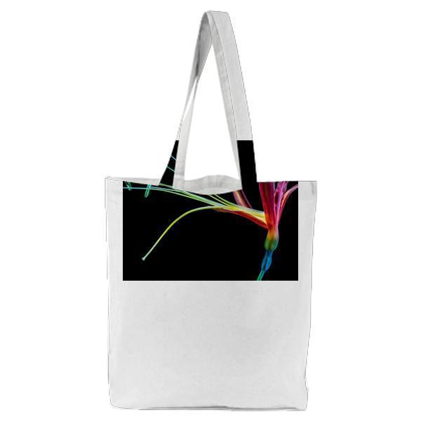 Purple And Green Flower Macro Photography Tote Bag