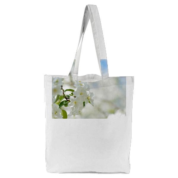 White Flower Picture During Daytime Tote Bag