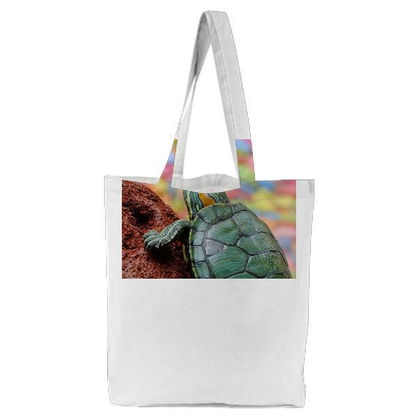 Animal Reptile Macro Turtle Tote Bag