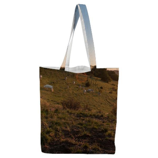 Dawn Sunset Sunrise Hill Tote Bag