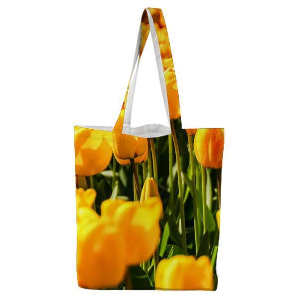 Flowers Yellow Plants Tulips Tote Bag